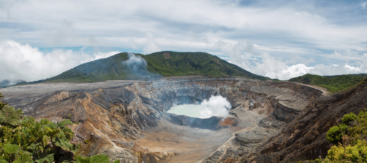 The boiling lake at Poas Volcano
