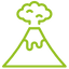 Green volcano icon